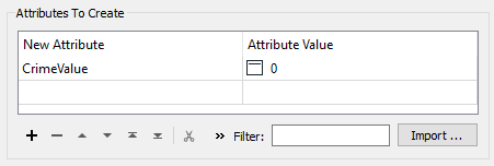 Adding the CrimeValue attribute with a value of 0